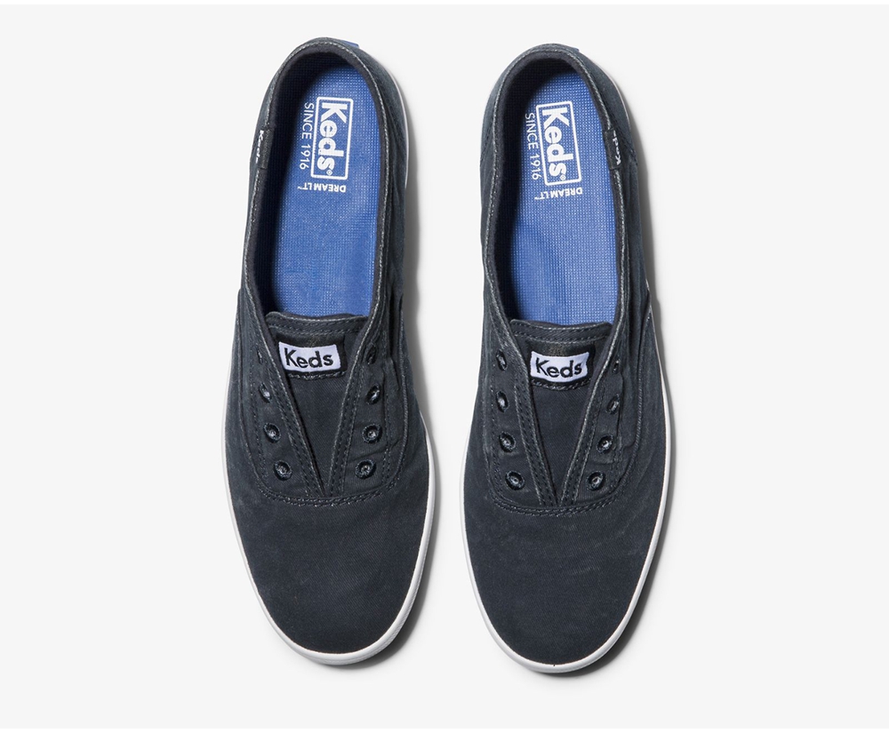 Slip On Γυναικεια - Keds Chillax Washable - Σκουρο Μπλε - MOWYG3587